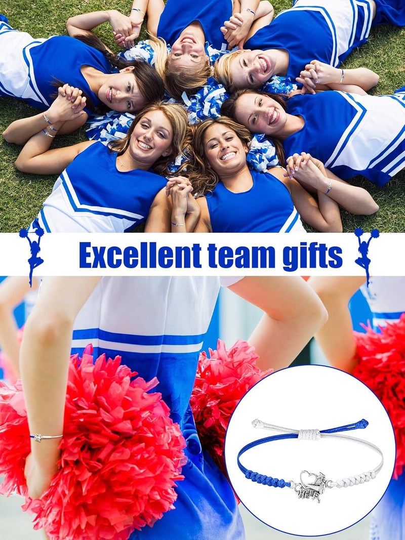 Rtteri 20 Pcs Cheerleader Gifts Cheer Bracelet Girls Charm Bracelet Adjustable Cheerleader Gifts For Cheer Team Jewelry Accessories Bulk - Image 3